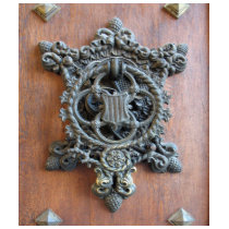 Historical Door Knocker On The Gate To Hluboka Cas t-shirts