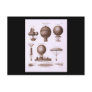 Historical Hot Air Balloon Designs Vintage Image Post Card