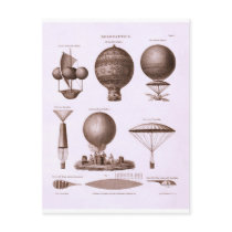 Historical Hot Air Balloon Designs Vintage Image postcards by harlowandcompany Historical Hot Air Balloon Designs Vintage Image postcards