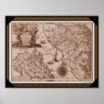 Historical Map Mexico California 1702 poster/print