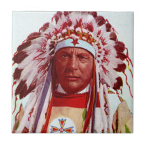 Historical Native American Design Tile - Tile