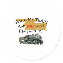 Historical Train Gifts--Hilarious sayings Round Stickers