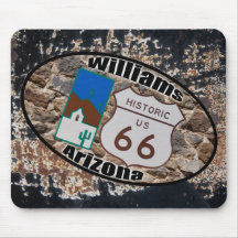 ~ histórico Williams, Arizona de la ruta 66 Tapetes De Ratones