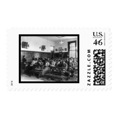 History Class Tuskegee Institute 1902 Postage Stamp by lc_vintagephotos