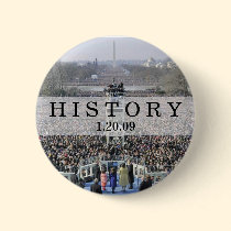 HISTORY: Crowd at Inauguration Ceremony buttons