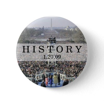 HISTORY: Crowd at Inauguration Ceremony Pinback Buttons by BeezKneez