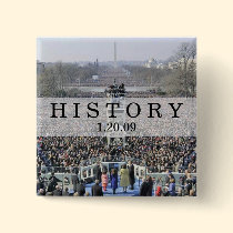 HISTORY: Crowd at Inauguration Cermony buttons