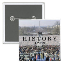 HISTORY: Crowd at Inauguration Cermony buttons
