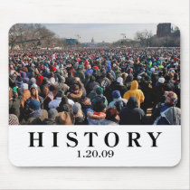 HISTORY: Crowd at Obama Inauguration mousepads