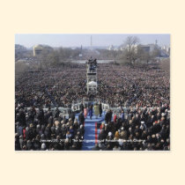 HISTORY: Crowd at Obama's Inauguration postcards