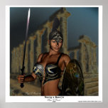 "History Is Beautiful" Female Gladiator Girl NEW! posters