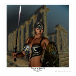 "History Is Beautiful" Female Gladiator Girl NEW! Poster