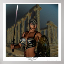 "History Is Beautiful" Female Gladiator Girl NEW! Poster