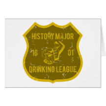 History Major Drinking League Greeting Card