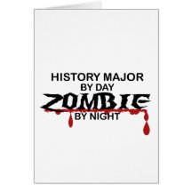 History Major Zombie Greeting Card
