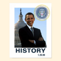HISTORY Obama Inauguration 1/20/09 posters