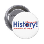 History Obama Wins 2008 Button