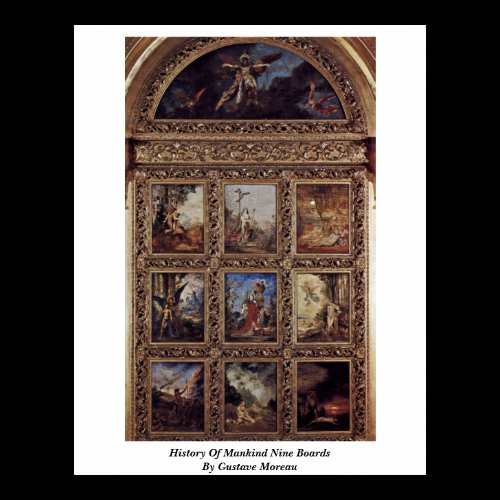 History Of Mankind Nine Boards By Gustave Moreau Print