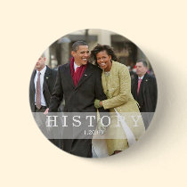 HISTORY: President Barack and Michelle Obama buttons