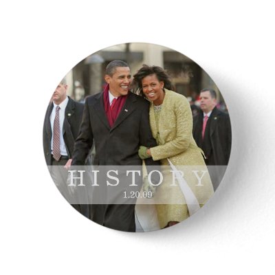HISTORY: President Barack and Michelle Obama button