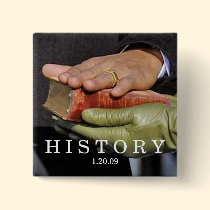 HISTORY: President Obama Hand on Lincoln Bible buttons