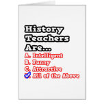 History Teacher Quiz...Joke Greeting Card