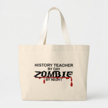 History Teacher Zombie Tote Bags