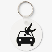 Hit By Car Keychain