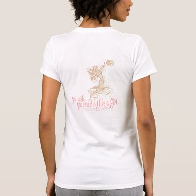 Hit Like a Girl Beach Volleyball by Mudge Studios Shirts