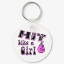 Hit Like A Girl Keychain by Method77 Hit Like A Girl Keychain