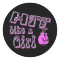 Hit Like A Girl Sticker by Method77 Hit Like A Girl Sticker