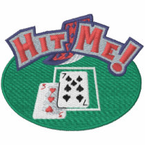 Hit Me Cards embroidered shirts by Embroidery4U Hit Me Cards embroidered shirts