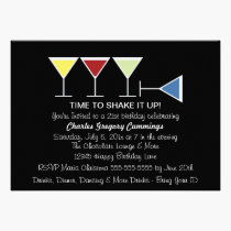 Hit The Floor Birthday Invitation (Black) invitations