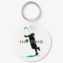 Hit This Green Pitcher Softball keychains by DT_Studios Hit This Green Pitcher Softball keychains