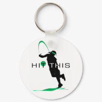 Hit This Green Pitcher Softball keychains by DT_Studios Hit This Green Pitcher Softball keychains