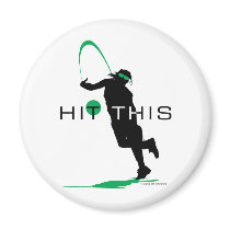 Hit This Green Pitcher Softball magnets by DT_Studios Hit This Green Pitcher Softball magnets