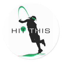 Hit This Green Pitcher Softball stickers
