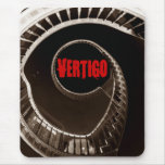 Hitchcock-esque Vertigo Dark Circular Stairwell Mouse Pads