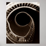 HITCHCOCKESQUE VERTIGO VORTEX POSTER SPIRAL STAIRS