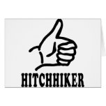 hitchhiker icon greeting card
