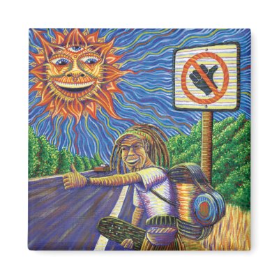 Hitchiking Hobo  Magnets by ChrisDyer