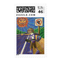 Hitchiking Hobo stamps by ChrisDyer Hitchiking Hobo stamps