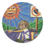 Hitchiking Hobo Stickers