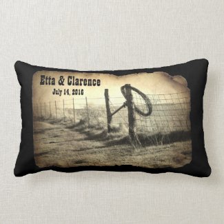 Hitching Post Wedding Commemorative Pillow