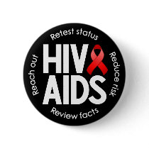 HIV/AIDS Black Button
