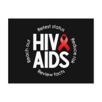 HIV/AIDS Black Postcard