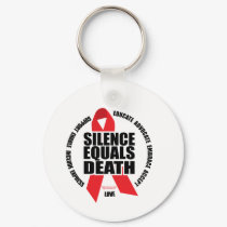 HIV/AIDS: Silence Equals Death keychains by fightcancertees HIV/AIDS: Silence Equals Death keychains