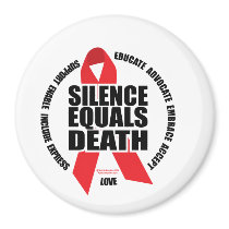 HIV/AIDS: Silence Equals Death Fridge Magnets