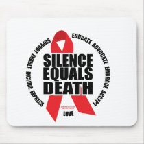 HIV/AIDS: Silence Equals Death Mouse Mat