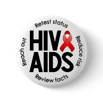 HIV/AIDS White Button by jamieco HIV/AIDS White Button